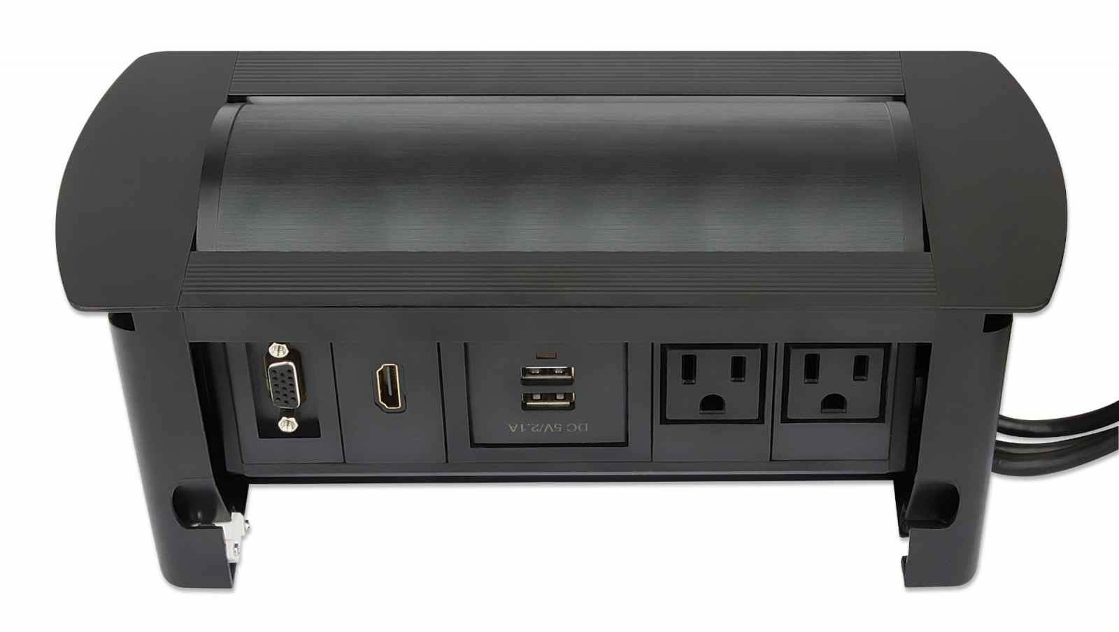 Caja De Mesa Manhattan Conexiones, Ac2, Usb2, Hdmi1, Vga1, 164832