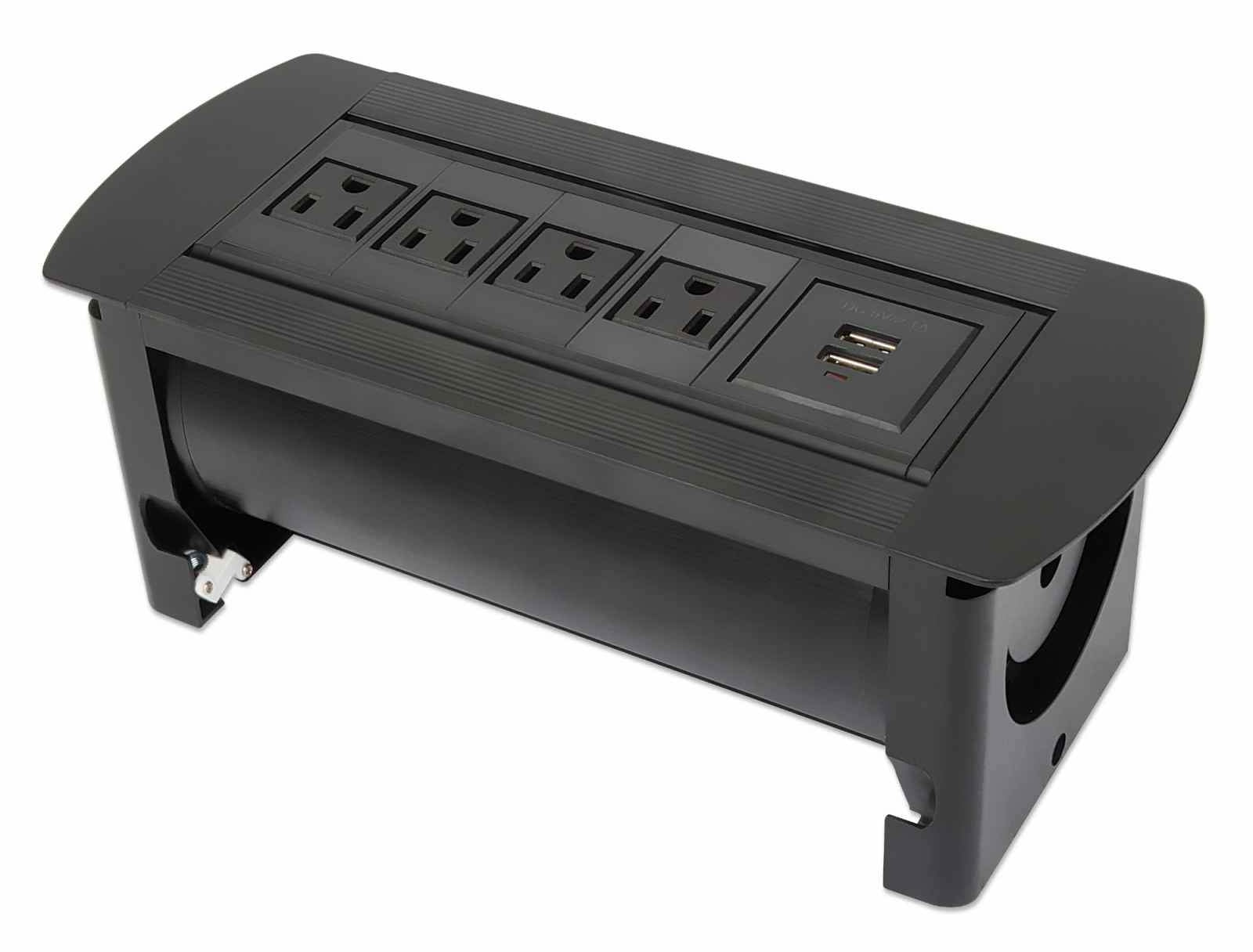 Caja De Mesa Manhattan Conexiones, Ac 4, (Usb 2/ 5V/2.1A), 164849