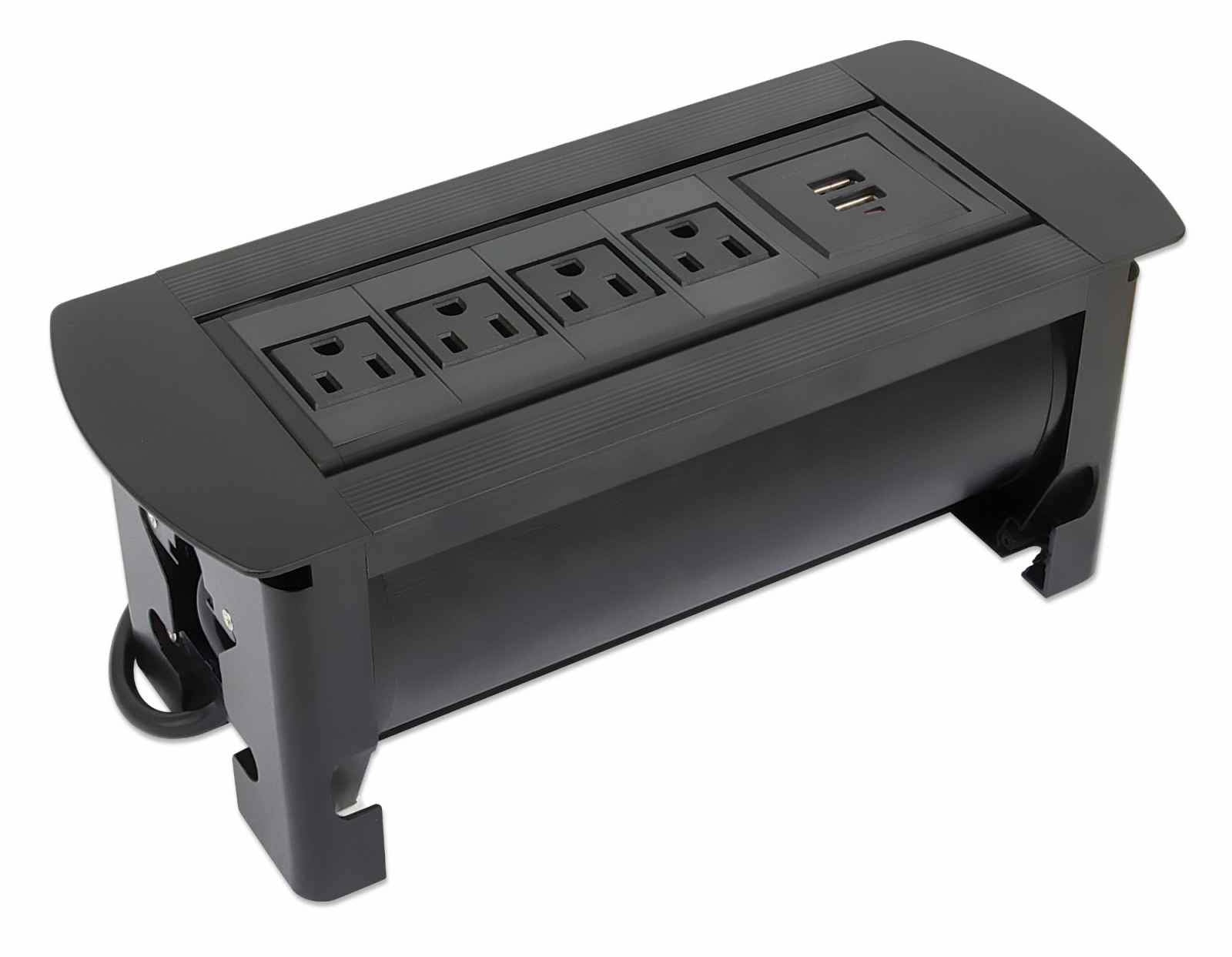 Caja De Mesa Manhattan Conexiones, Ac 4, (Usb 2/ 5V/2.1A), 164849