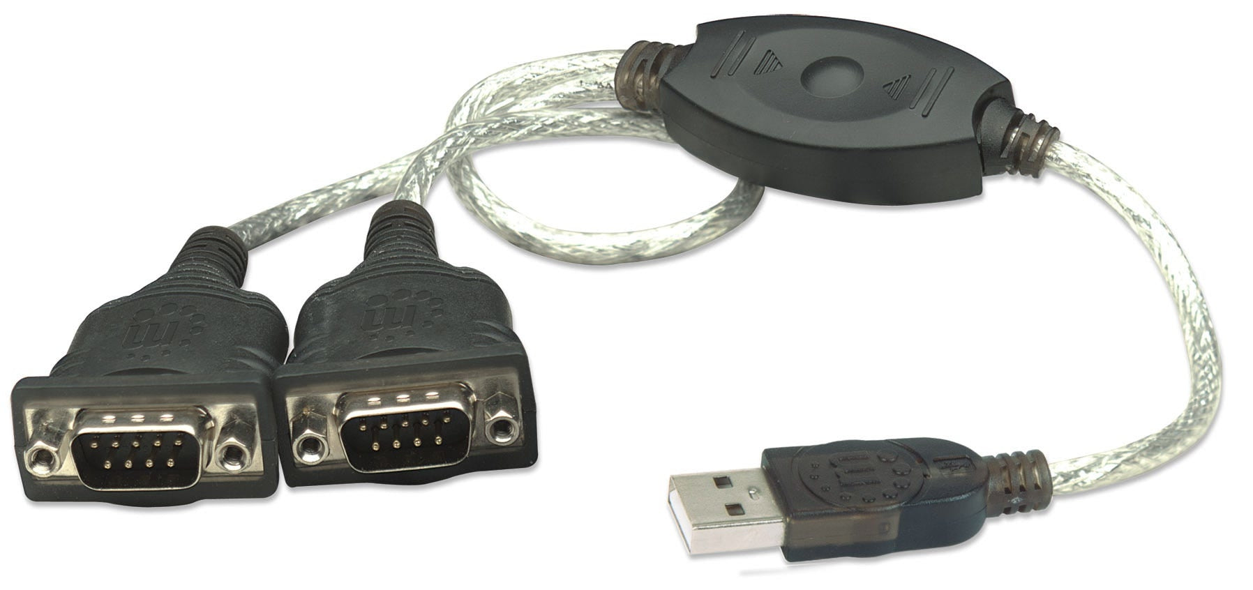 Convertidor Manhattan Usb A Serial Doble Db9 Macho 174947