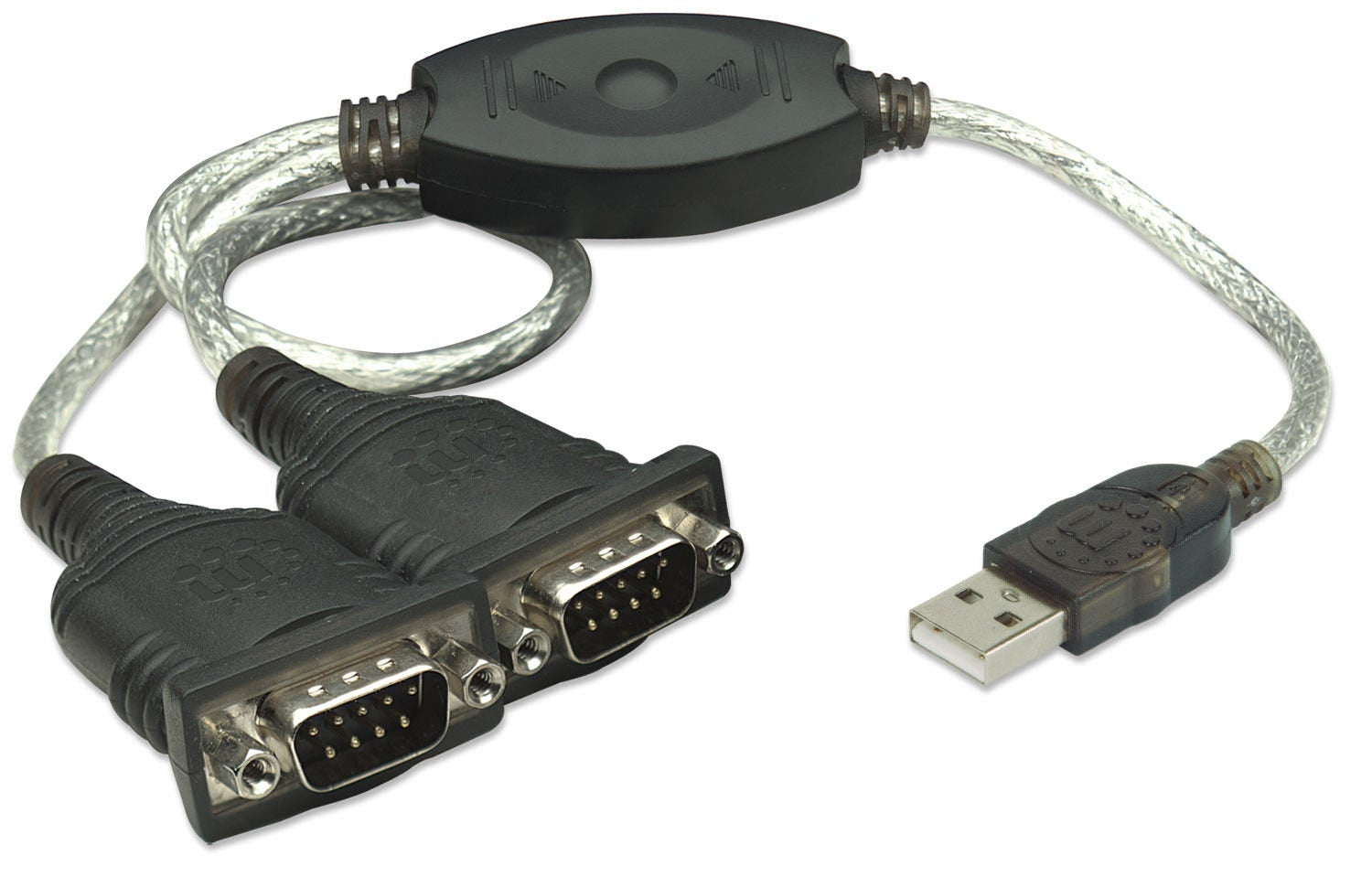 Convertidor Manhattan Usb A Serial Doble Db9 Macho 174947