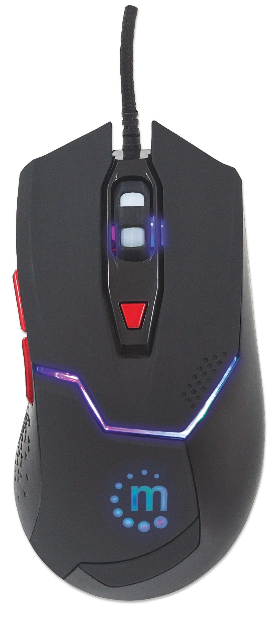 Mouse Optico Gaming Negro Dpi Ajustables Luz Led Manhattan 176071