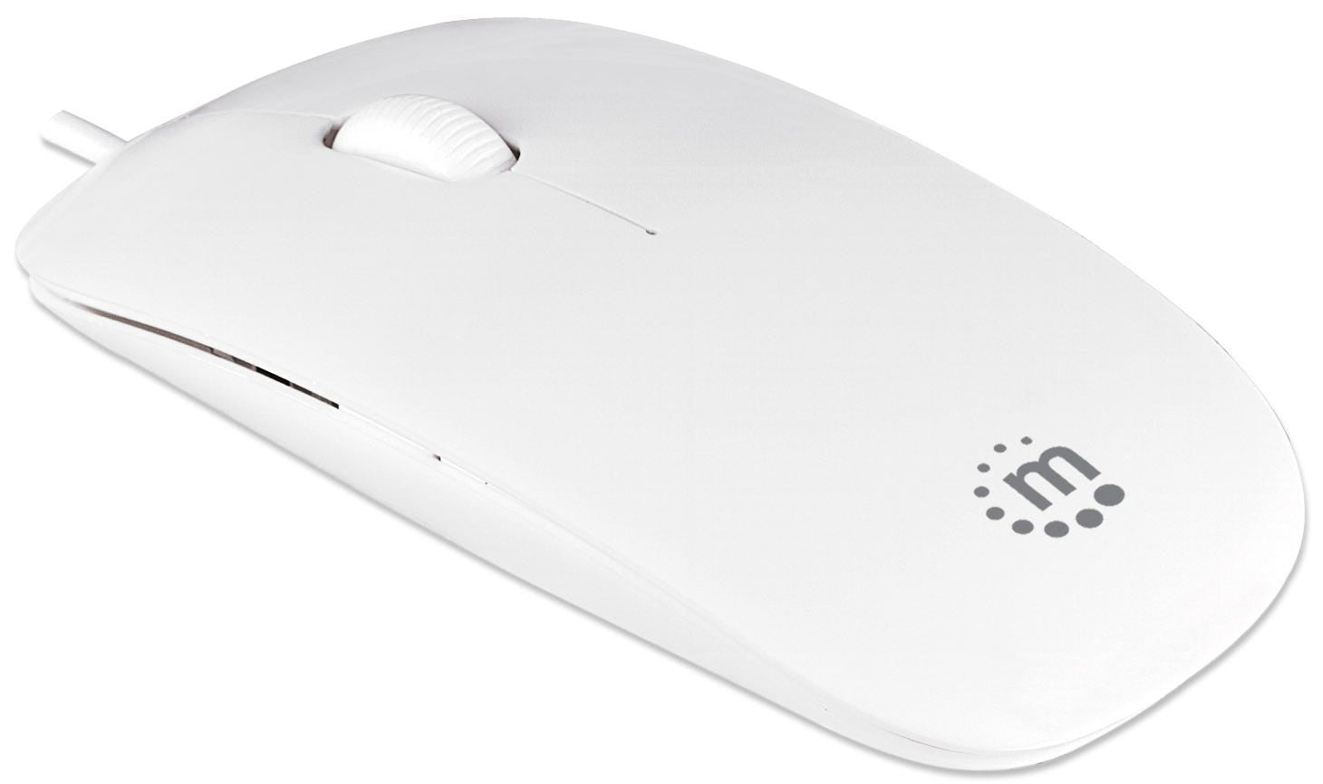 Mouse Manhattan 177627 Color Blanco 3 Botones Usb Óptico 1000 Dpi