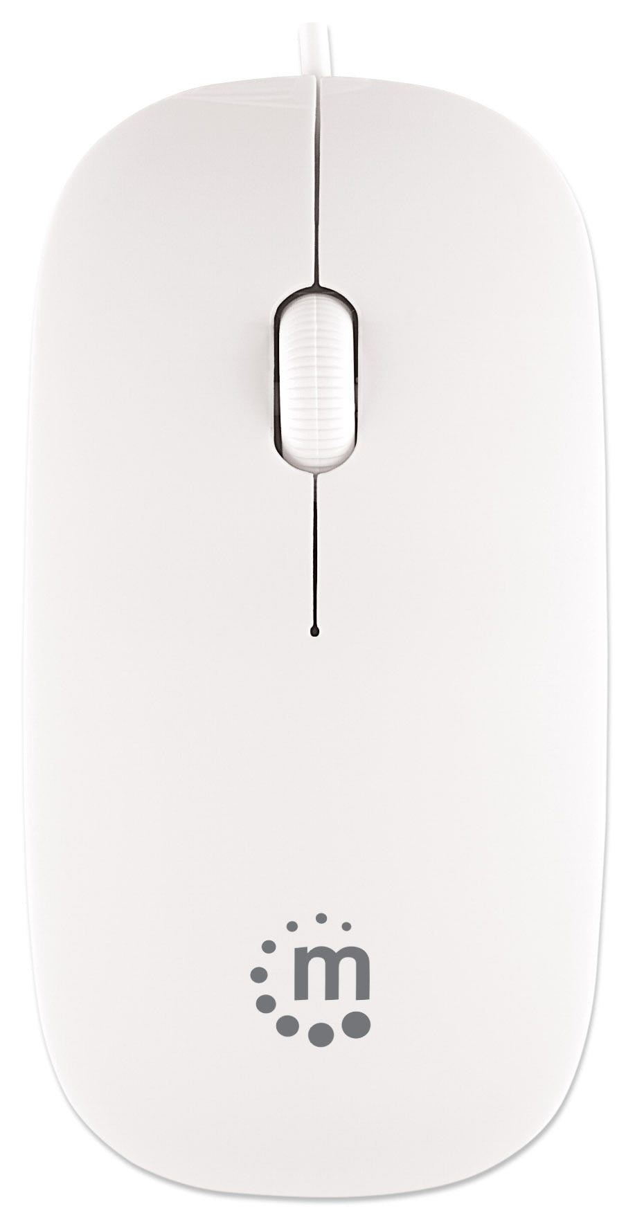 Mouse Manhattan 177627 Color Blanco 3 Botones Usb Óptico 1000 Dpi