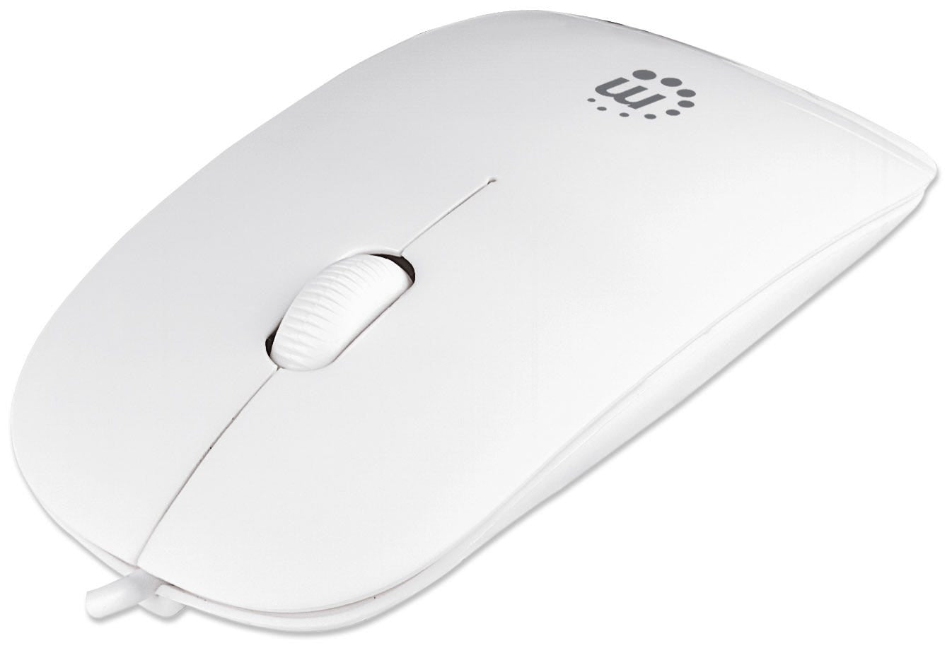 Mouse Manhattan 177627 Color Blanco 3 Botones Usb Óptico 1000 Dpi