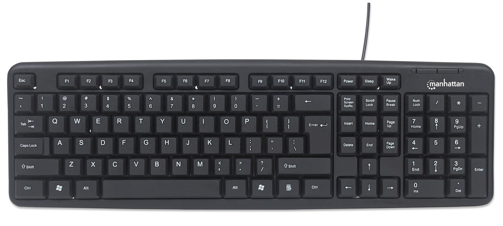 Kit De Mouse Y Teclado Manhattan 178464 Optico 1000 Ppp Con Diseño Ergonómico Amplia Área Trabajo Garantia 3 Años.