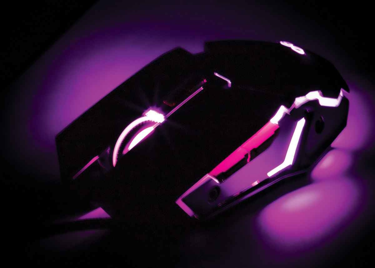 Mouse Óptico Gaming Negro Con Cable Usb-A, Siete Botones Con Rueda De Desplazamiento, Iluminación Led De Colores