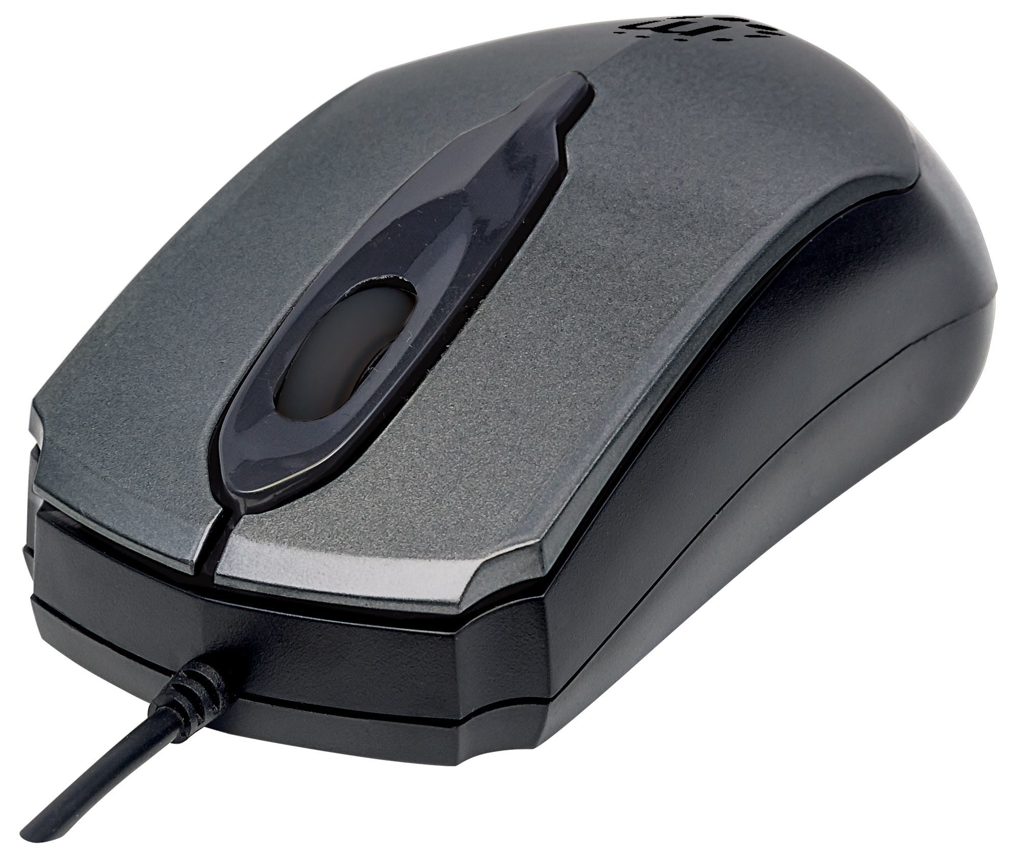 Mouse Manhattan 179423 Ratón Óptico Usb Edge Cableado 1.5M Tres Botones Con Rueda De Desplazamiento 1000 Dpi Gris Años Garantia.