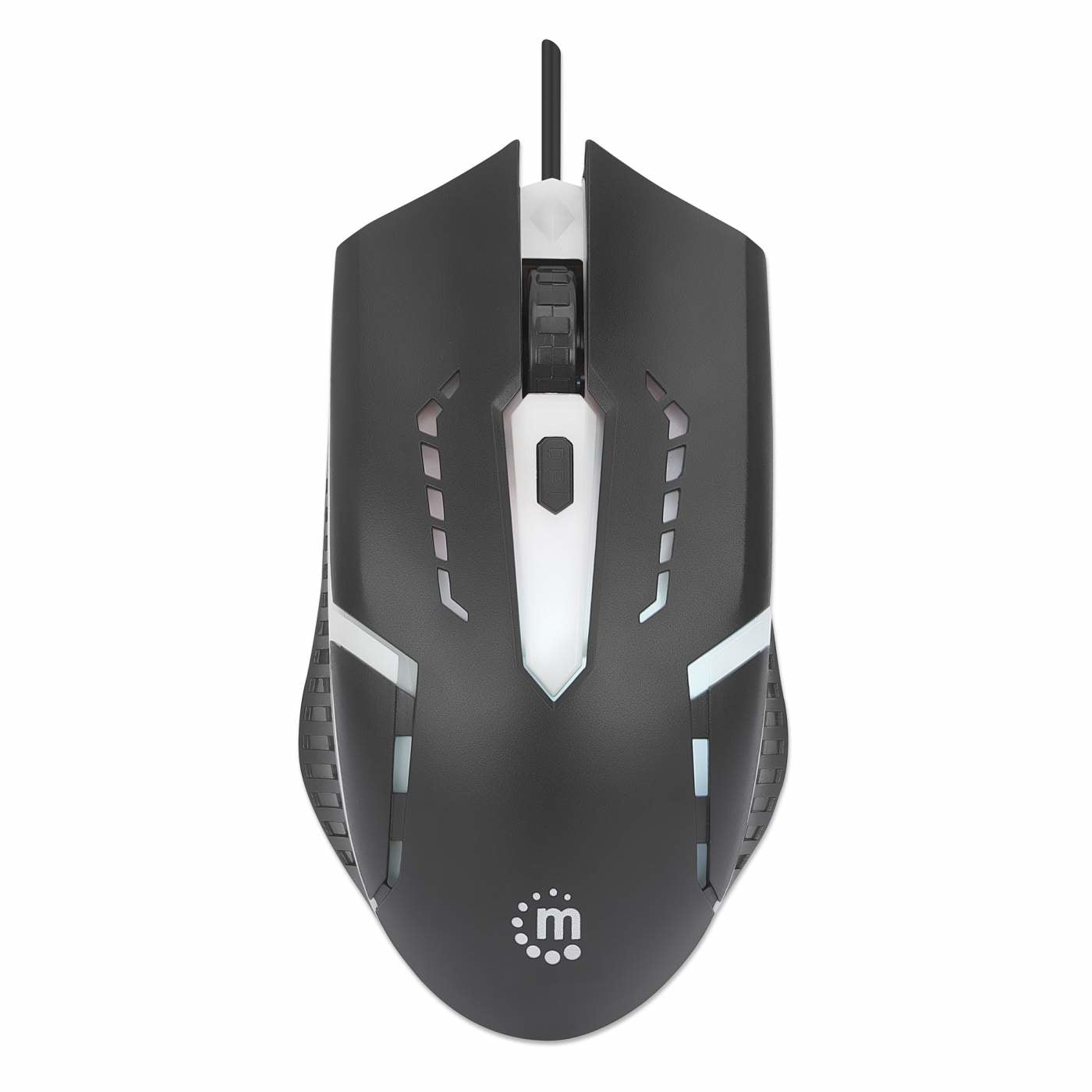 Mouse Gaming Óptico Cableado Usb Con Iluminac Manhattan 190206 Iluminación Led Rgb Cuatro Botones Rueda De Desplazamiento 1500 Ppp