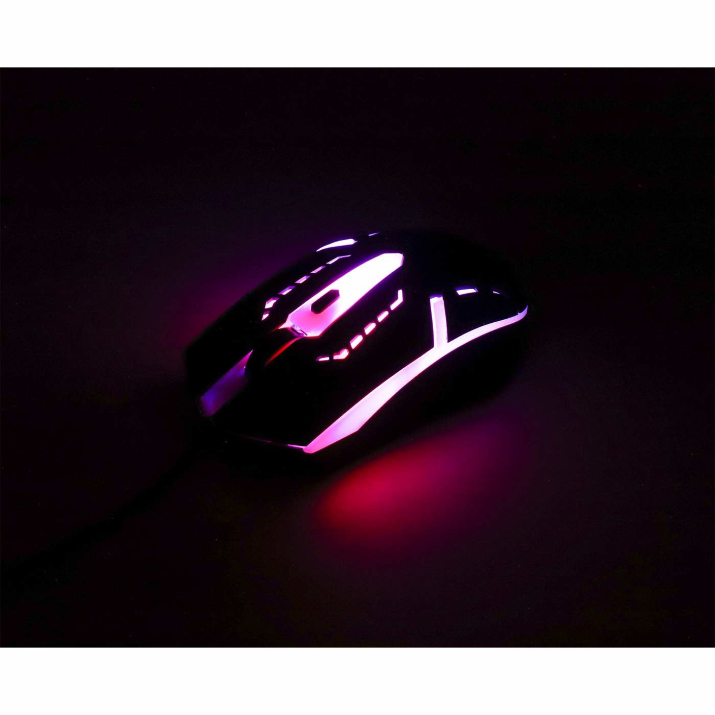 Mouse Gaming Óptico Cableado Usb Con Iluminac Manhattan 190206 Iluminación Led Rgb Cuatro Botones Rueda De Desplazamiento 1500 Ppp