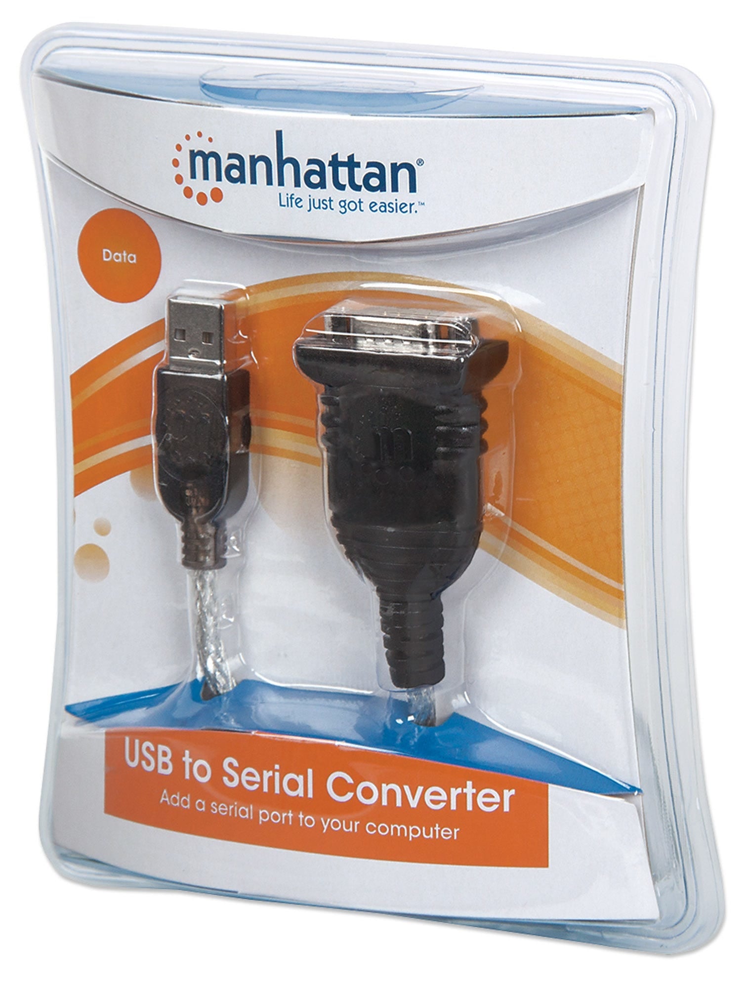 Convertidor De Usb A Serial Manhattan 205146 Puerto Db9 Macho. Longitud Del Cable: 45 Cm