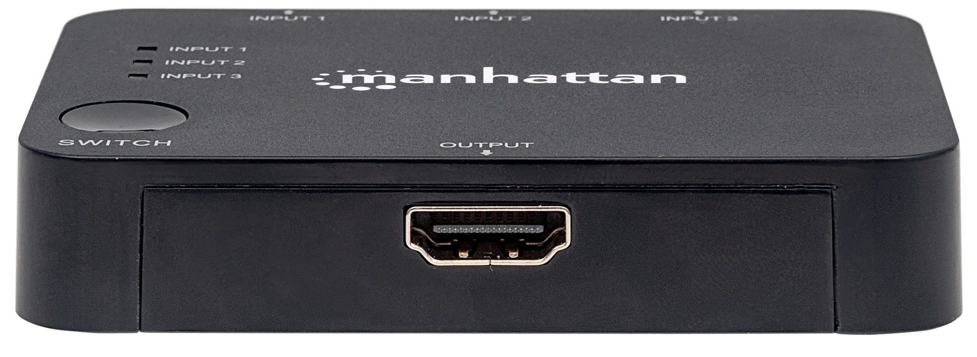 Switch Hdmi 3:1 Manhattan 207522 4K De Puertos 30Hz Control Remoto Alimentación Por Usb Conecta Hasta Fuentes Video Uhd Una Sola Pantalla Hdmi.