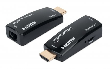 Kit Extensor Hdmi Manhattan 207539 Compacto De Sobre Ethernet. Extiende Una Señal Hasta 60 Usando Cable Cat6