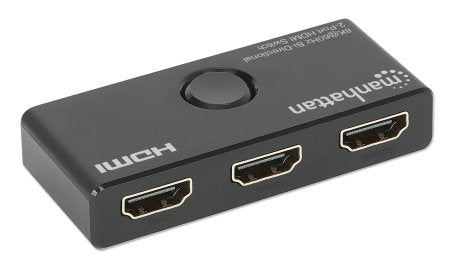 Switch Manhattan 207997 Hdmi Bidireccional Con Puertos 8K Cambia Entre Dos Entradas A Una Salida (2X1) O Salidas.