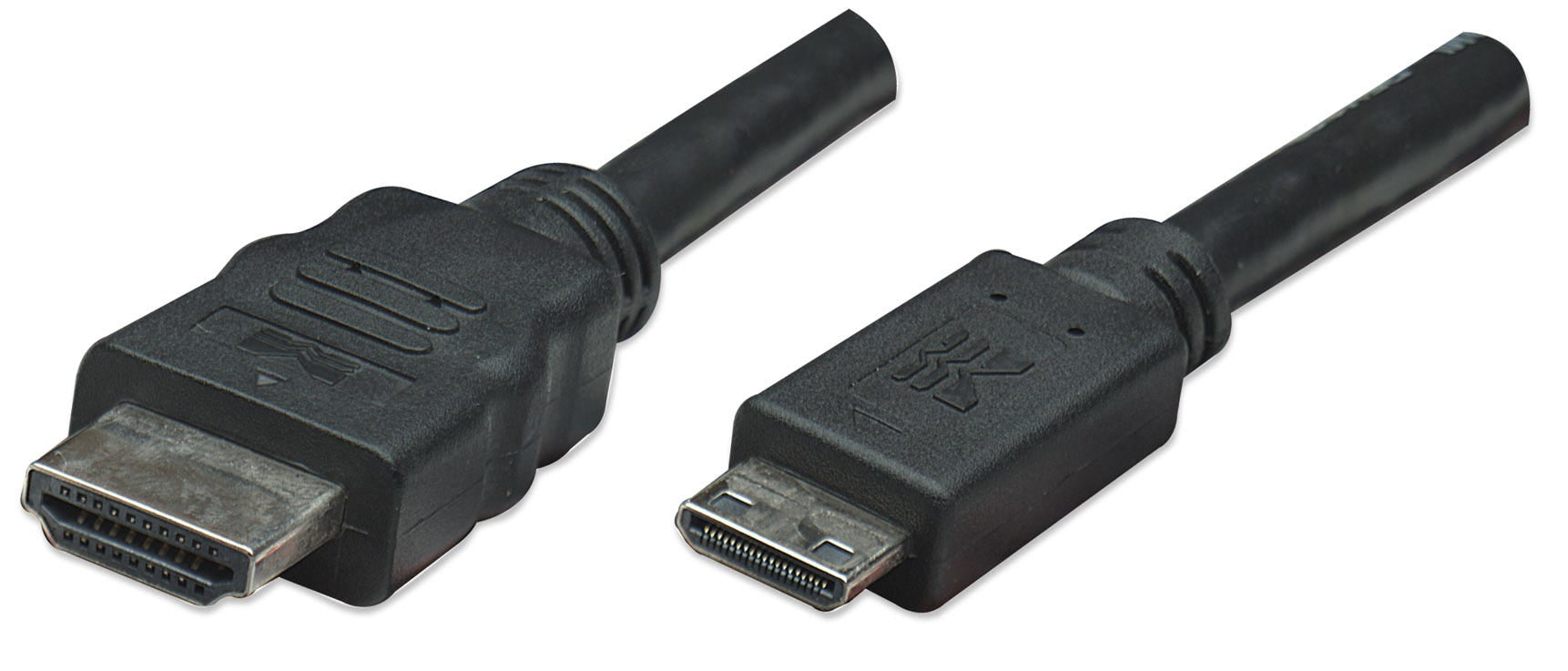 Cable Mini Hdmi Manhattan 304955 Macho A Blindado Negro1.8 Mts Soporta Una Resolución De 4K Video En 3D Y Color Intenso.