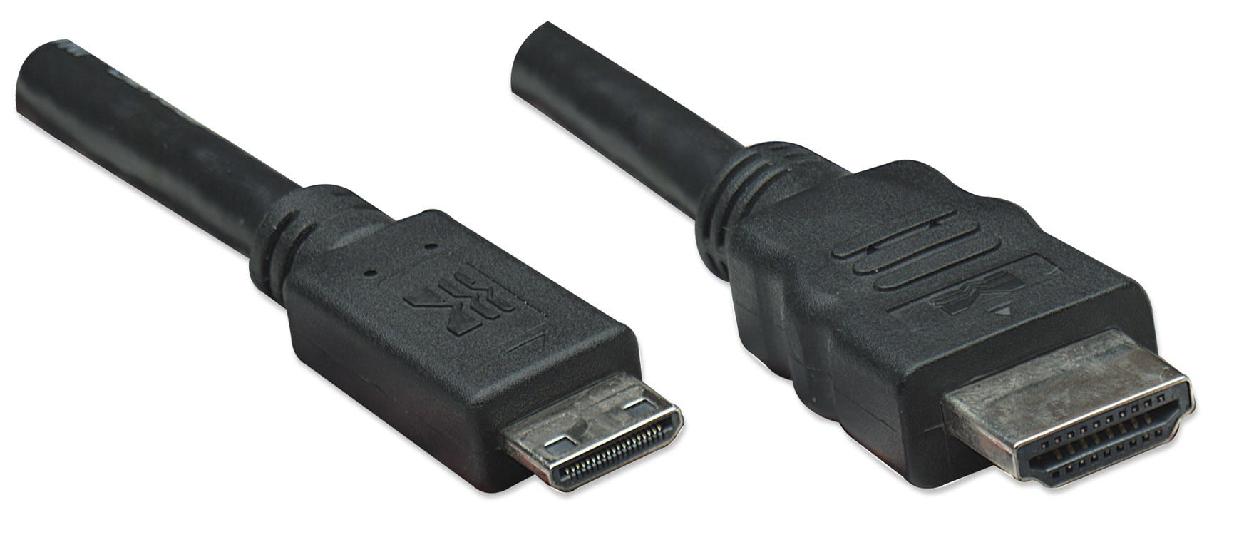 Cable Mini Hdmi Manhattan 304955 Macho A Blindado Negro1.8 Mts Soporta Una Resolución De 4K Video En 3D Y Color Intenso.