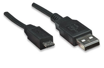 Cable Usb Manhattan V2 A-Micro B  Pvc 1.0M Negro 307161