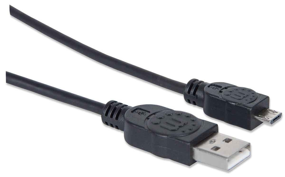 Cable Usb Manhattan 307178 A Micro-B De Alta Velocidad 1.8M Color Negro.