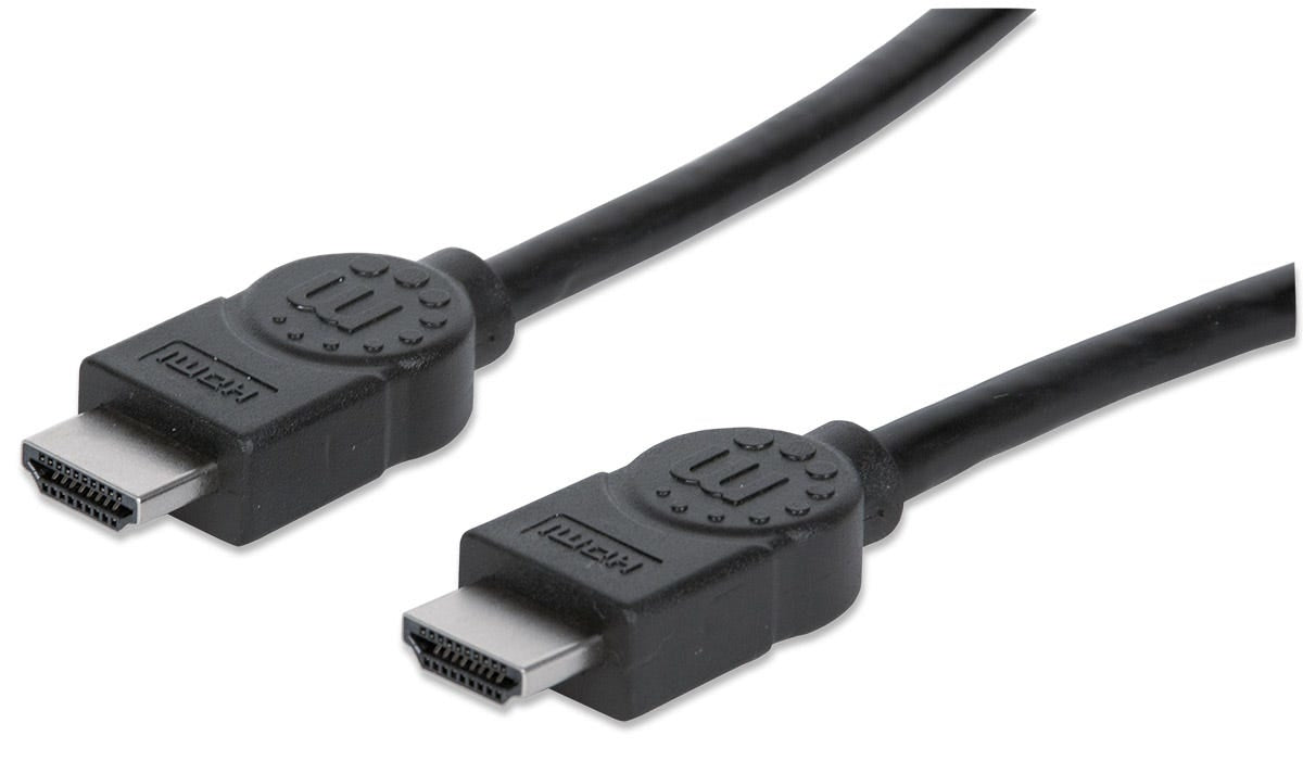 Cable Hdmi Manhattan 308458 De Alta Velocidad Fhd Blindado Negro 22.5 Color Negro.