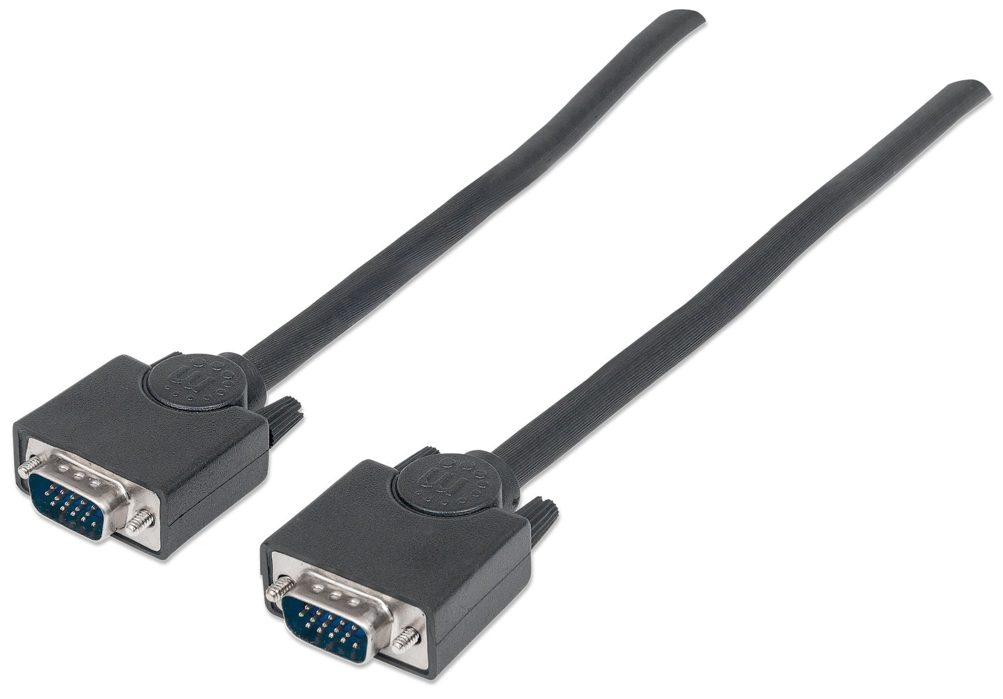 Cable Vga Manhattan 311748 Svga Hd15 Macho A De 3.0M Color Negro Completamente Blindado Para Reducir La Interferencia Emi.