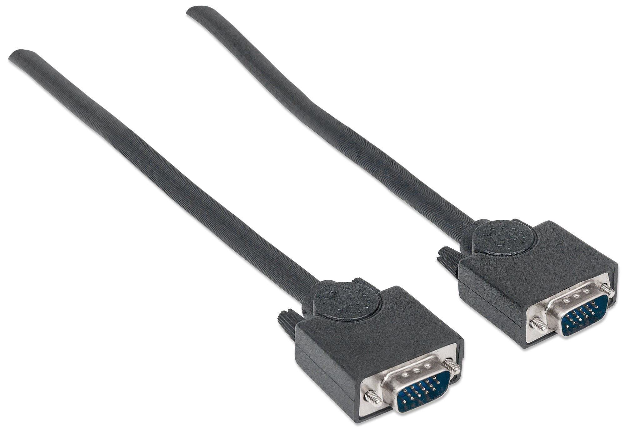 Cable Vga Manhattan 311748 Svga Hd15 Macho A De 3.0M Color Negro Completamente Blindado Para Reducir La Interferencia Emi.