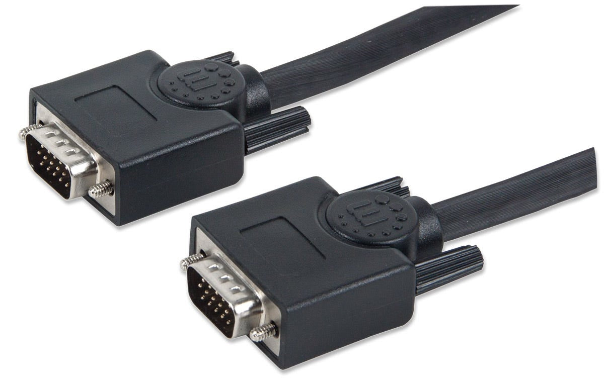 Cable Vga Manhattan Para Monitor O Proyector 9 Mts Negro Macho-Macho