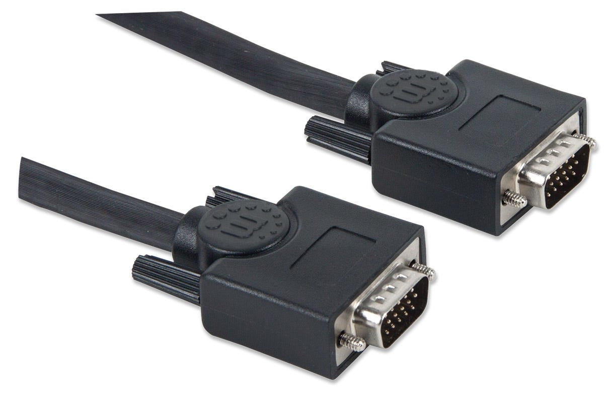 Cable Vga Manhattan Para Monitor O Proyector 9 Mts Negro Macho-Macho