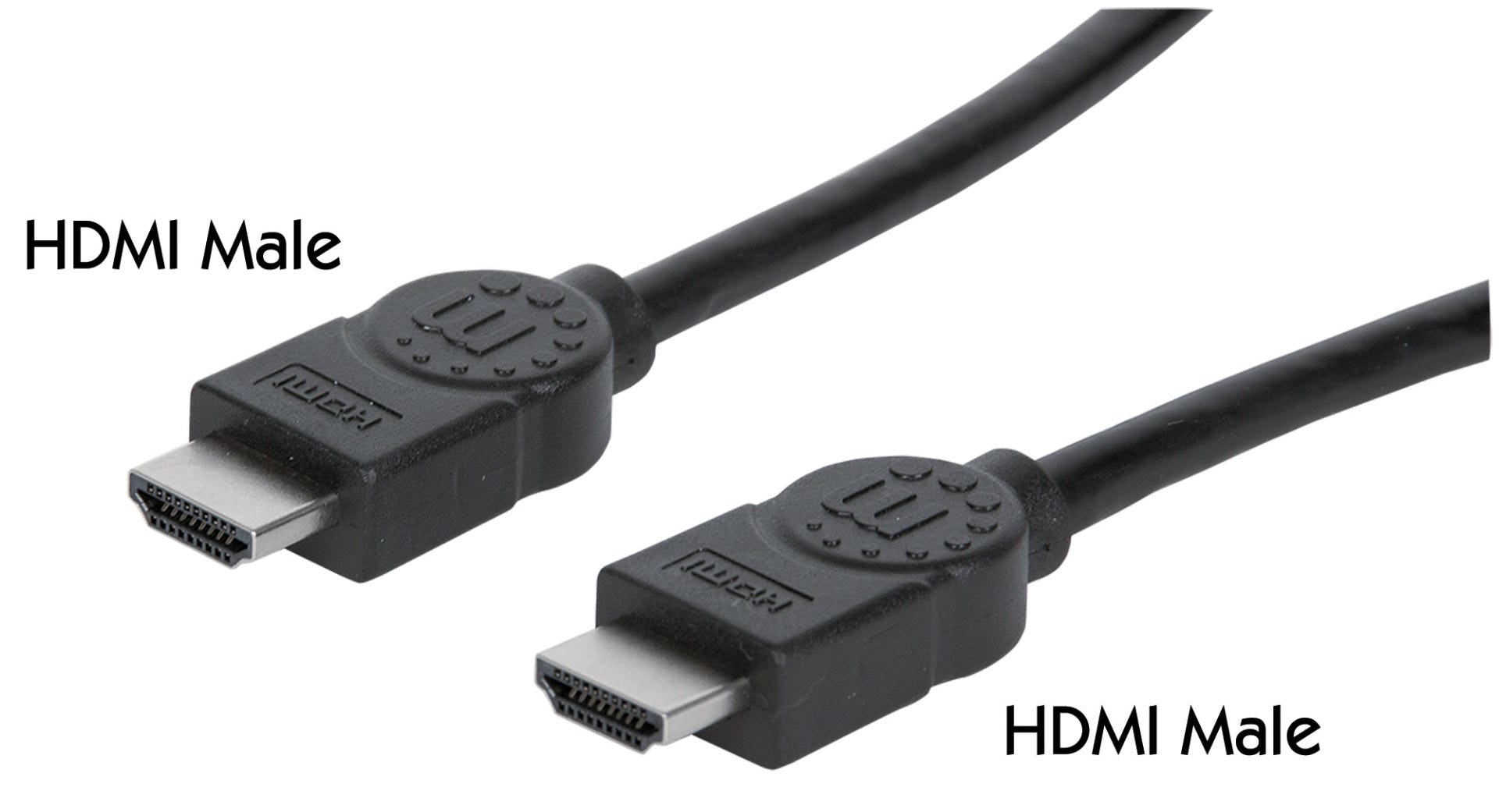 Cable Hdmi Manhattan 323222 De Alta Velocidad Con Canal Ethernet Hec Arc 3D 4K 30Hz Macho Blindado Negro