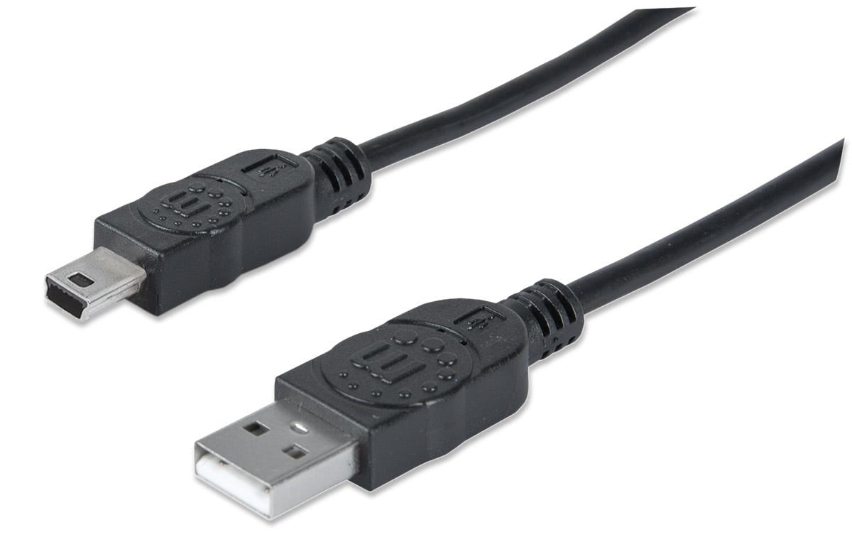 Cable Usb Manhattan 333375 2.0 A Macho/ Mini-B 480 Mbps 1.8 Negro