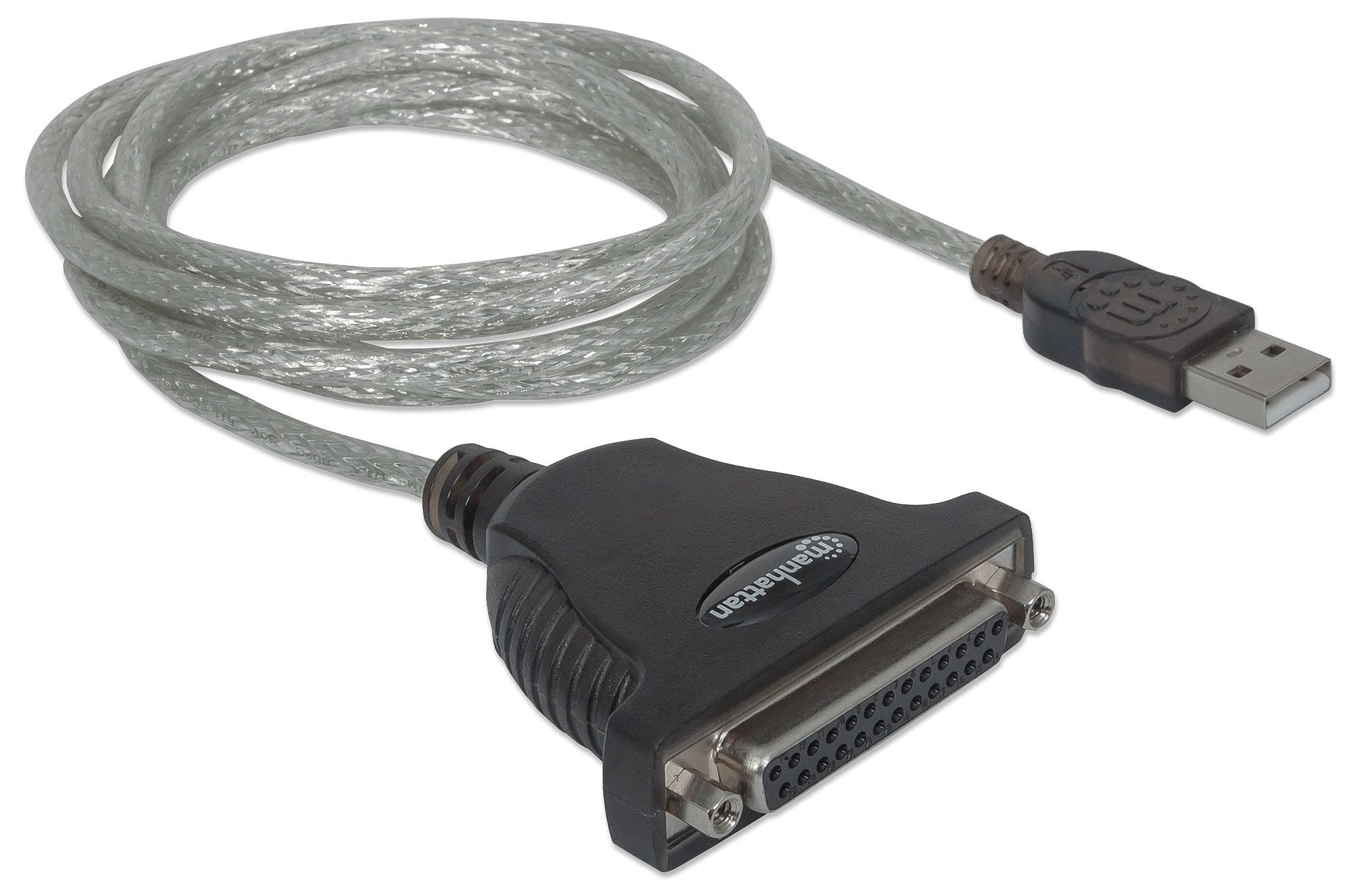 Convertidor Usb A Db25 - Paralelo Manhattan 336581 Macho Hembra; 1.8M