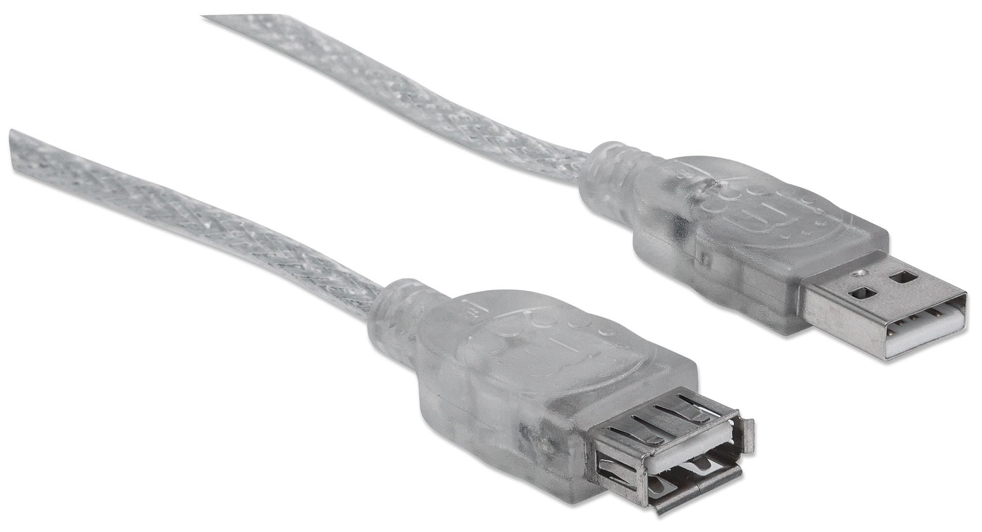 Cable Usb Manhattan 340502 - Extension 45 A Macho/Hembra Transparente