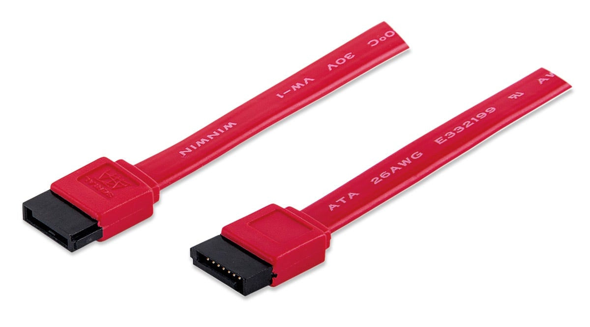 Cable Sata Manhattan 340700 De Datos Pines Macho A 50 Cm Rojo