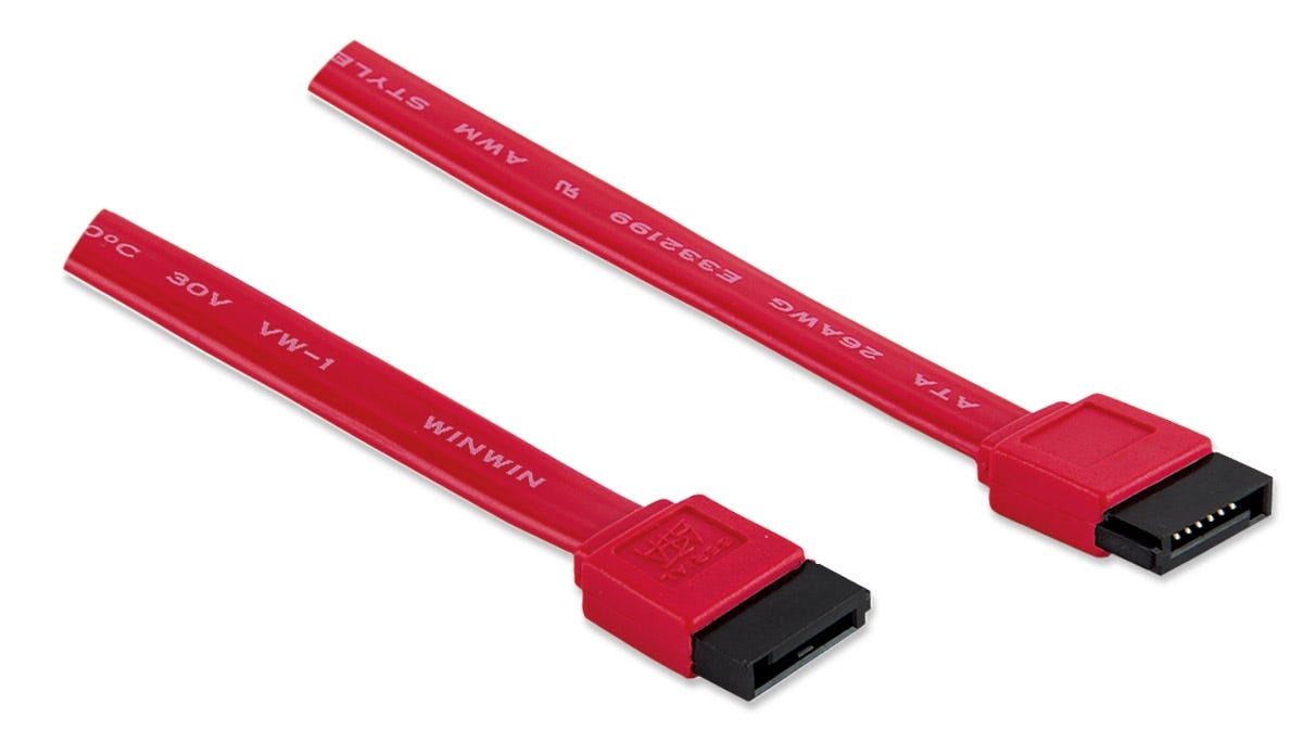 Cable Sata Manhattan 340700 De Datos Pines Macho A 50 Cm Rojo