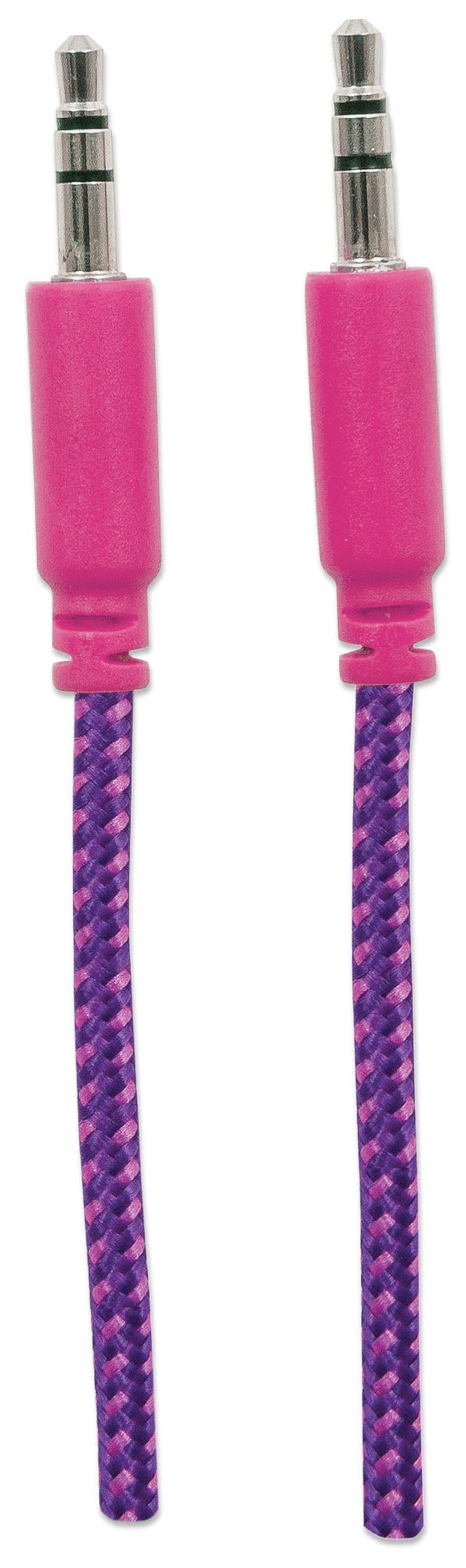 Cable Stereo Manhattan 3.5 M-M Ipod A Stereo 1.0M Textil Morado/Rosa