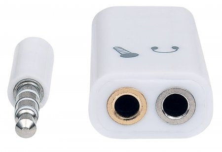 Cable Estereo 3.5Mm Manhattan 354561 Separador Audífono Y Micrófono Estéreo Convierte Puerto Trrs Una Conexión Separada De Trs Audífono/Micrófono