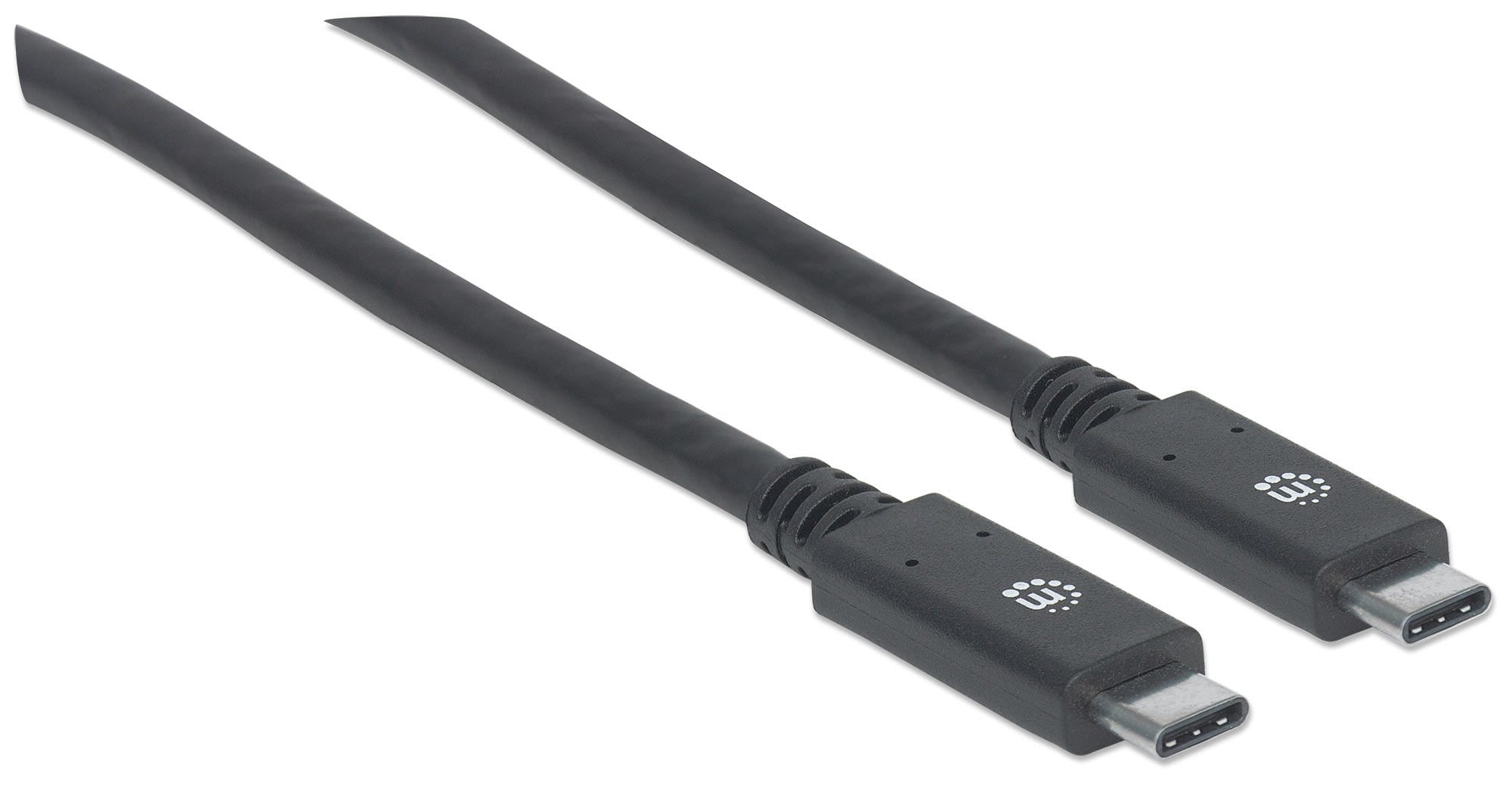 Cable Usb-C Manhattan V3.1, C-C 2.0M Negro 354905