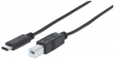 Cable Usb-C Manhattan V2.0 C-B M-M 2.0Mts Negro 3.0A 480Mbps 354950