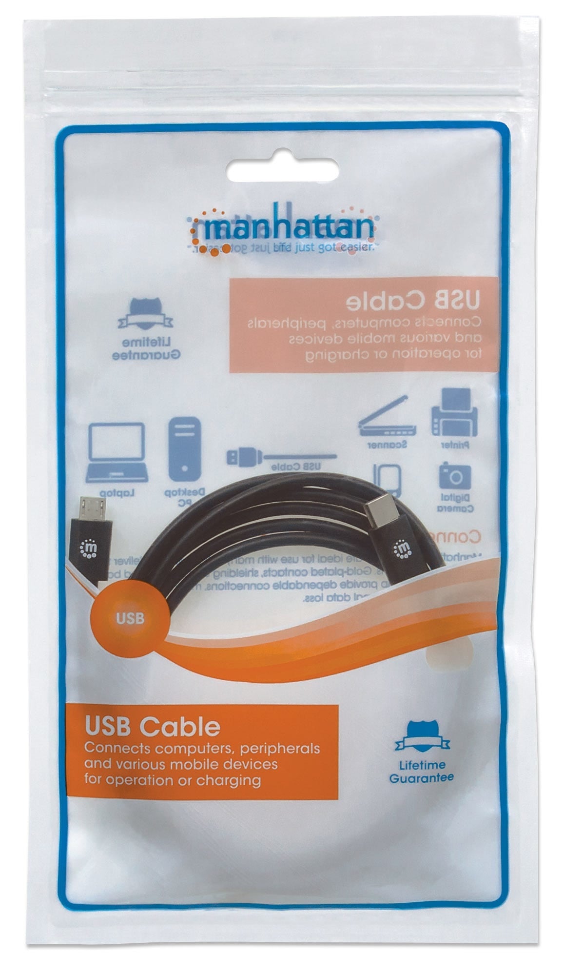 Cable Usb Manhattan Tipo C M-Micro B M 2.0M V2.0 354967