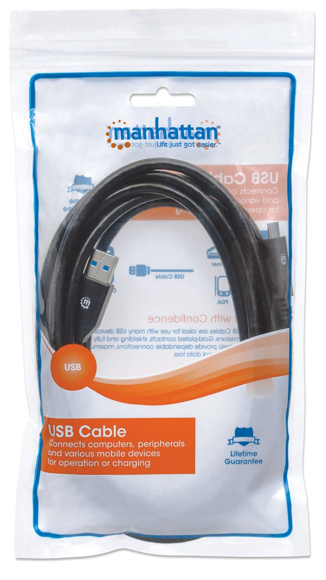 Cable Usb 3.1, Gen 1, A Macho/ C Macho, 5 Gbps, 3 M, Negro Manhattan