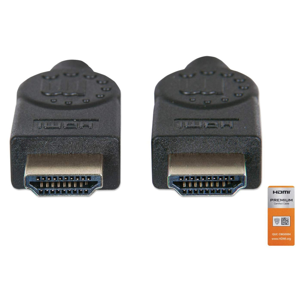 Cable Hdmi Manhattan 355360 De Alta Velocidad Con Canal Ethernet Versión Premium Certificado 4K 60Hz Uhd Hec Arc 3D Ancho Banda 18 Gbpsblindado5M