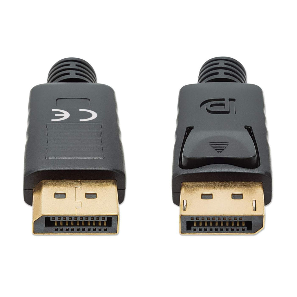 Cable Displayport 8K Manhattan 355582 Macho A Macho3 M; Soporta 4K 144Hz Hdr Contactos Chapados En Oro Forro De Pvc Y Conector Seguros Negro