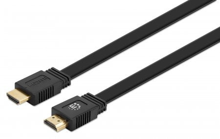 Cable Hdmi Manhattan 355636 2.0 Alta Velocidad Con Ethernet Plano 4K@60Hz Macho Negro