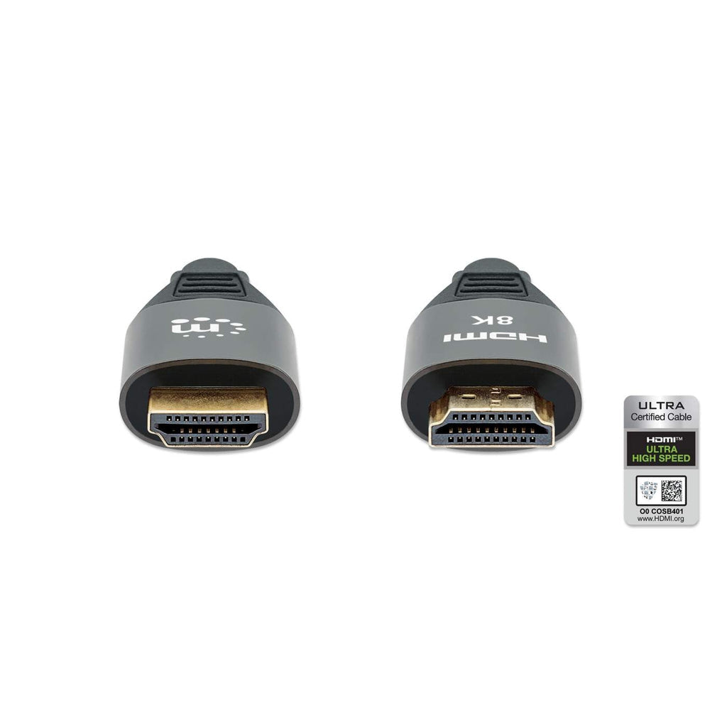 Cable Hdmi 8K Manhattan 355940 Macho A Macho2Mcompatible Con 4K 120Hz Y 60Hz 48G Hdr Dinámico Hec Earc Contactos Chapa De Oro Diseño Trenzado.