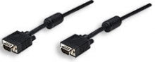 Cable Vga Manhattan Para Monitor O Proyector 11 Mts Negro C/Ferritas Macho - Macho