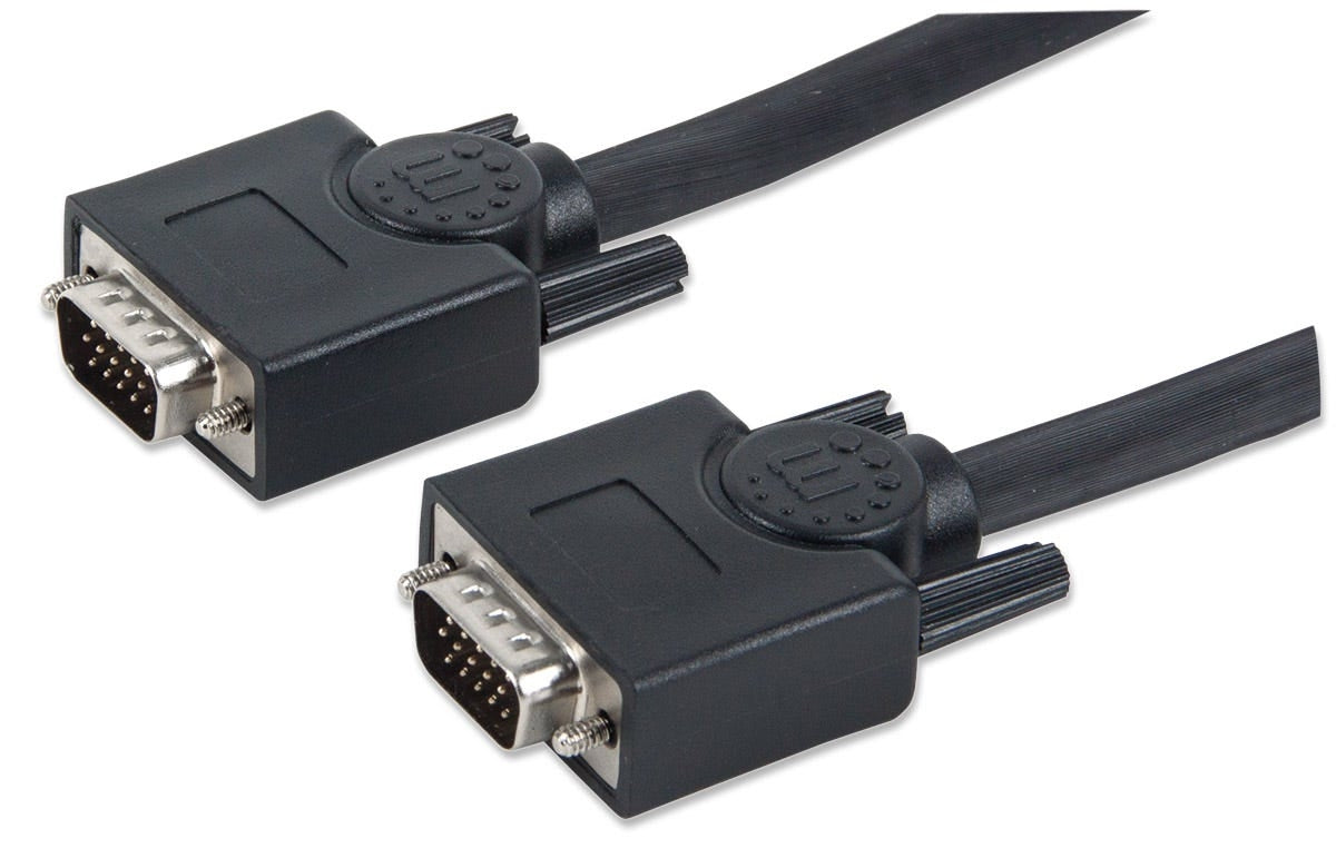 Cable Vga Manhattan 372978 Svga Macho-Macho De 7.5M; Completamente Blindado Para Reducir La Interferencia Emi Transmisiones Vídeo Mejoradas.