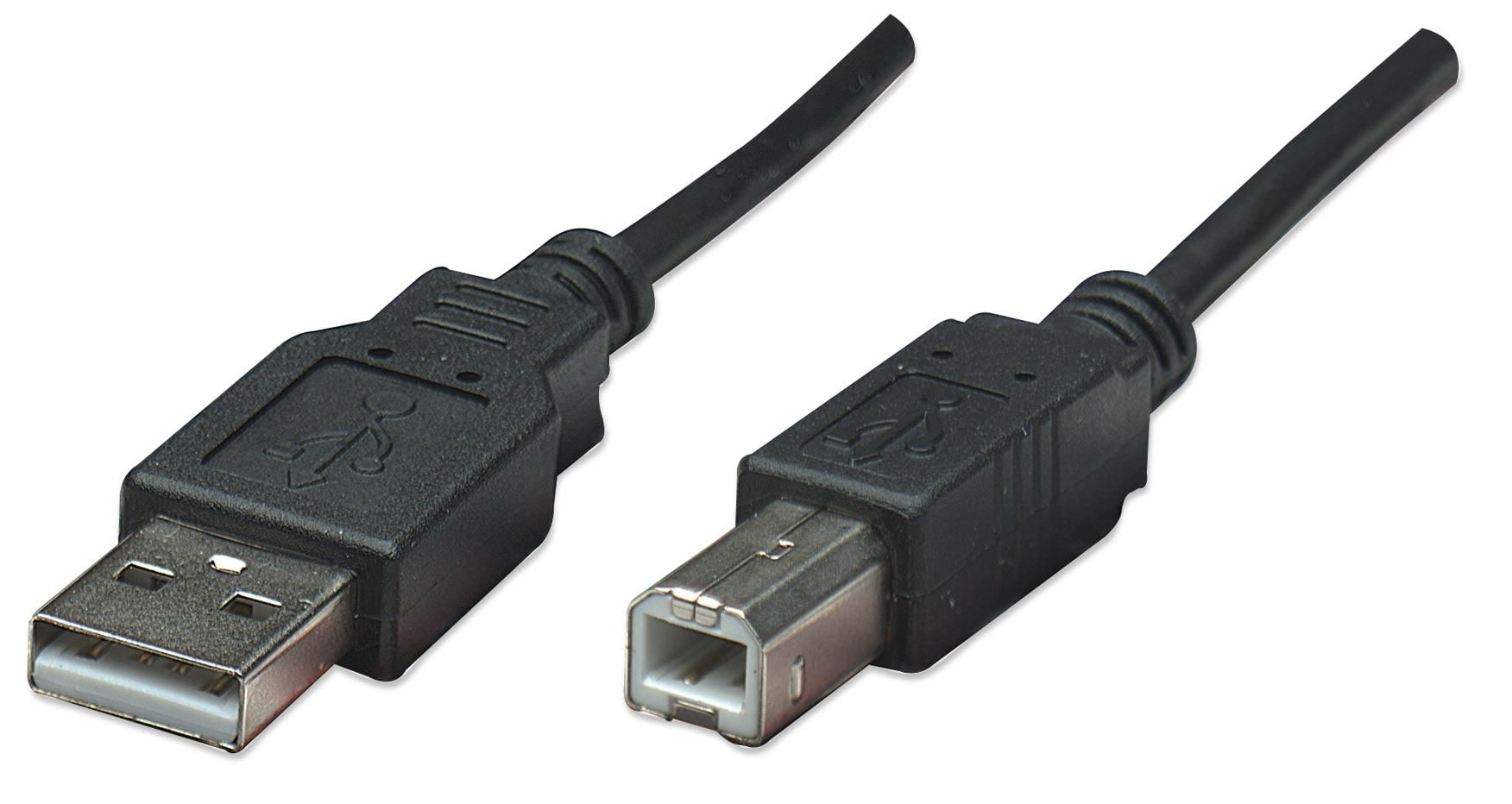 Cable Usb Manhattan V2.0 A-B 0.5M, Negro 374507