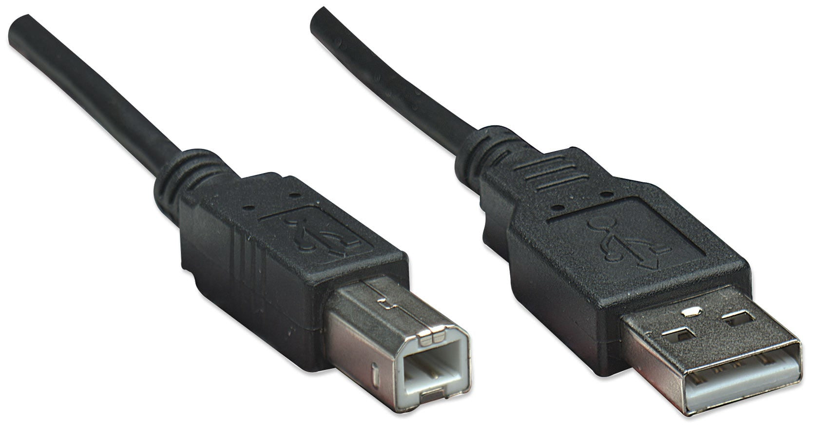 Cable Usb Manhattan V2.0 A-B 0.5M, Negro 374507