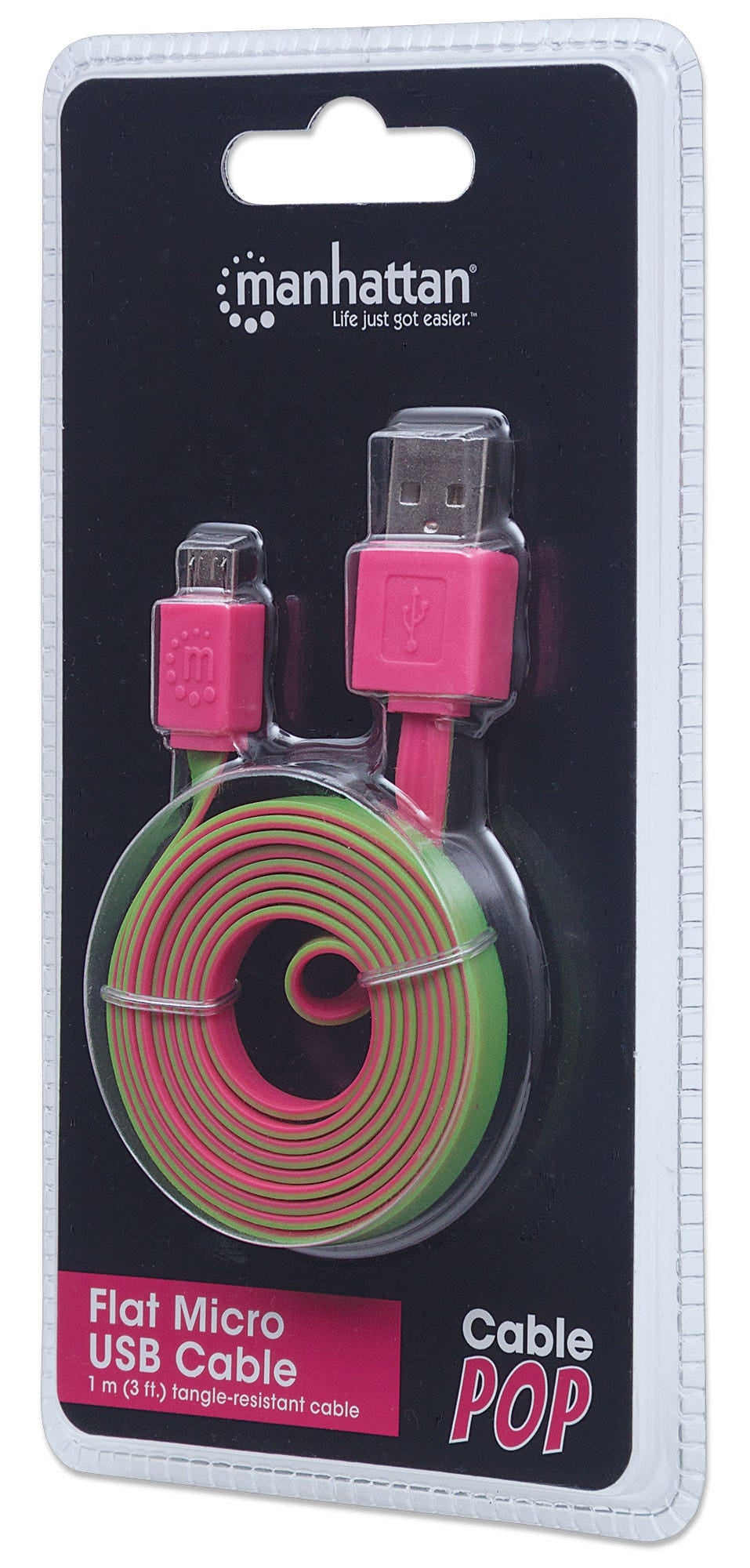 Cable Usb Manhattan 391443 Micro B A Macho/Macho Rosa