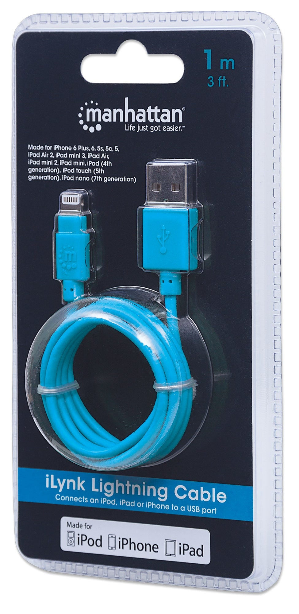 Cable Ilynk Lightning Manhattan 391467 Azul Apple