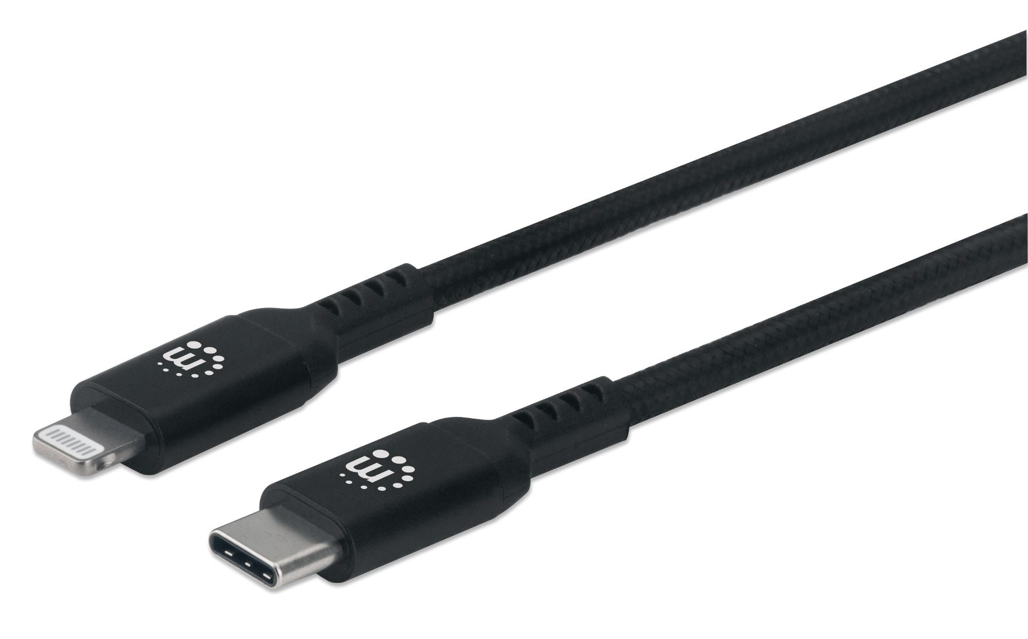 Cable Lightning A Usb-C 0.5M Manhattan 394192 Negro